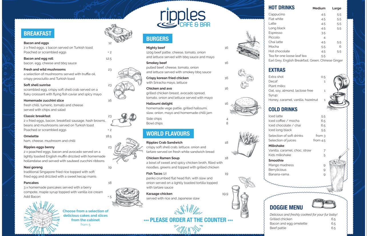 Ripples Cafe and Bar, Runaway, Cafe Gold Coast Australia.
